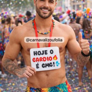 Plaquinha Hoje o Cardio é Comigo!