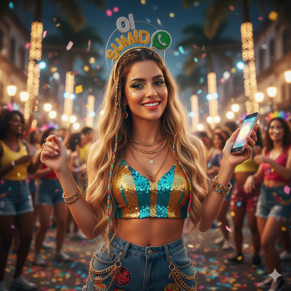 tiara oi sumido carnaval feminina divertida com brilho