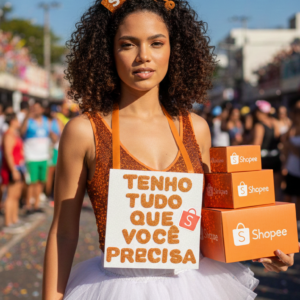 Kit Carnaval - Shopee - Tiara e Plaquinha